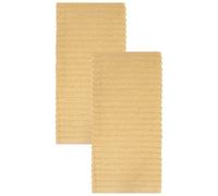 Ritz Royale Collection 100% Combed Terry Cotton, Highly Absorbent, Oversized Kitchen Towel Set, 28" x 18", 2-Pack, Solid, Straw