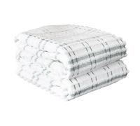 Ritz Royale Collection 100% Combed Terry Cotton, Highly Absorbent, Oversized Kitchen Towel Set, 28" x 18", 2-Pack, Checked, Juniper