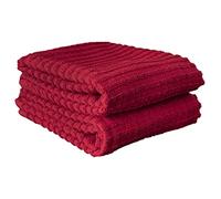 Ritz Kitchen Towels, Cotton, Paprika Red, Solid, 2-Pack