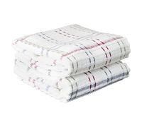 Ritz Royale Collection 100% Combed Terry Cotton, Highly Absorbent, Oversized Kitchen Towel Set, 28" x 18", 2-Pack, Checked, Paprika Red