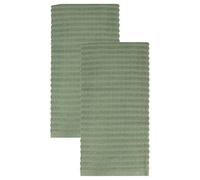 Ritz Royale Collection 100% Combed Terry Cotton, Highly Absorbent, Oversized Kitchen Towel Set, 28" x 18", 2-Pack, Solid, Juniper