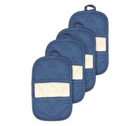 Ritz Royale Collection 100% Cotton Terry Cloth Ritz Mitz, Dual-Function Pot Holder/Oven Mitt Set, 4-Pack, Federal Blue