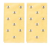Ritz Spring Kitchen Towels 2 Pack - Allover Bee Yellow Dish Towels Set, 100% Cotton, Yellow Spring Tea Towels, Absorbent & Machine Washable