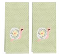 Ritz Spring Kitchen Towels 2 Pack - Snail Floral, 100% Cotton, Spring Tea Towels, Absorbent & Machine Washable
