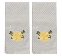 Ritz Spring Kitchen Towels 2 Pack - Zinnia Floral, 100% Cotton, Spring Tea Towels, Absorbent & Machine Washable