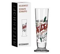 RITZENHOFF 1011013 Shot Glass 40 ml - Heldenfest Series, Design No. 13 - for Heroes on The Grill - Round - Made in Germany