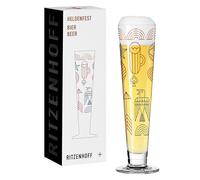 RITZENHOFF 1011015 Beer Glass 330 ml - Series Heldenfest Design No. 15, Round and Multi-Coloured - Made in Germany