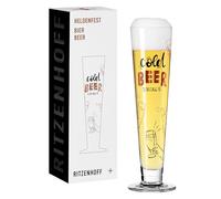 RITZENHOFF 1011016 Beer Glass 330 ml - Series Heldenfest Design No. 16, Round and Multicoloured - Made in Germany