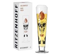 RITZENHOFF 1011018 Beer Glass 330 ml - Series Heldenfest Skull Motif Round in Copper, Blue, Black - Made in Germany