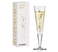 Ritzenhoff 1078277 Goldnacht #7 Champagne Flute, Glass, Gold, Black
