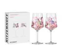 RITZENHOFF 3461008 Aperitif Glass 500 ml Set of 2 Summer Sonett Series Leaves Flowers Design Made in Germany