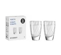 RITZENHOFF 3991003 2-in-1 Glass for Schnapps or Espresso 40 ml Set of 2 Pioretto Transparent with Fine Structure Made in Germany
