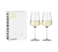 Ritzenhoff 6111006 White Wine Glass 400 ml - Light White Series - Set of 2 in Gift Set - Stylish Modern - Made in Germany