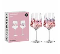 RITZENHOFF Sprizz 6011002 Aperitif Glass Set of 2 500 ml Summer Sonett Series Fruits and Branches Colourful Made in Germany