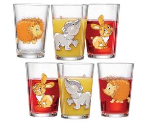 Ritzenhoff & Breker Kindertrinkgläser-Set Forest Animals 6 Pieces, Glass