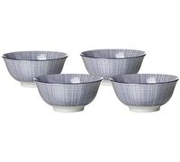 Ritzenhoff & Breker Royal Makoto Bowl Set 4 Pieces, 15.5 cm Diameter, 650 ml, Porcelain, Blue/White