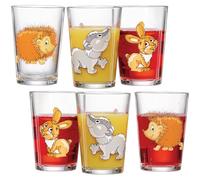 Ritzenhoff & Breker Woodland Animals Set of 6 Children's Glass Drinking Glasses