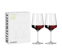RITZENHOFF Red Wine Glass Set of 2-500 ml - Made in Germany | Art. No. 6111005, Light White series, 2 Red Wine Glasses 500 ml, crystal glass, dishwasher safe