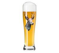 RITZENHOFF 3481013 Wheat Beer Glass 500 ml Series Brauchzeit, Animal Motif, Deer Motif, Digital Print, Multi-Colour, Made in Germany
