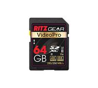 Ritzgear Video Pro SD Card UHS-II 64GB SDXC Memory Card U3 V90 A1, Extreme Performance Professional Sd-Card (R 280mb/s 250mb/s W)