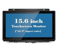 RIUIIN - 15.6" Open Frame Touch Screen Capacitive Monitor, 1920 x 1080 Resolution Industrial Touchscreen, 16:9 Aspect Ratio, Waterproof, VES Mount