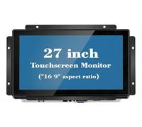RIUIIN - 27" Open Frame Touch Screen Capacitive Monitor, 1920 x 1080 Resolution Industrial Touchscreen, 16:9 Aspect Ratio, Waterproof, VES Mount