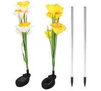 Riuty Outdoor Solar Garden Stake Lights,Waterproof Solar Powered LED Daffodil Flowers Lights Lamp for Garden Patio Backyard Decoration