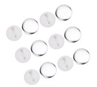 Riuulity 100 Sets 37mm Metal Button Making Supplies Pins Metal Badge Parts Kit for Button Maker Machine, Easy to Use with Mylar Film