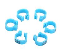 Riuulity 100Pcs 001-100 Numbered Bird Leg Bands Poultry Leg Rings Bird Foot Ring Clip with 8mm Plastic Bands for Homing Pigeons Adult Birds Identification Tracking (Blue)