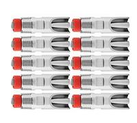 Riuulity 10Pcs Stainless Steel Automatic Nipple Waterer, Adjustable Proof Nipple Drinker Feeder with Brass Tips, for Cattle Horses Pigs Sheep