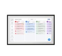 Riuulity 15.6 Inch Digital Calendar Chore Chart, Smart Touchscreen Wall Planner with Frame Family Calendar Art Gallery for Family Schedules Meal Planning (UK Plug)