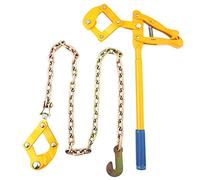 Riuulity 1pc Chain Strainer, Farm Fence Strainer Fencing Repair Wire Pulling Tool Tensioner with Hook and Grip Jaw 1.2m Chain for Fence Wire Pulling Tool