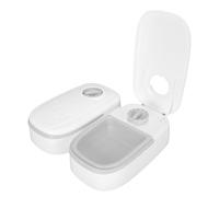 Riuulity 2 Meal Automatic Pet Feeder Large Capacity Smart Timed Feeder for Cats and Small Dogs with Ice Pack Compartment Anti Slip Pads Dishwasher Safe Bowl (Gray)