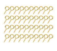 Riuulity 200Pcs Pearl Screw Eye Peg Pin Jewelry Connector Spike for Handmade Accessories, Iron Pin Hook for DIY Pendant, 4 Colors (Gold)
