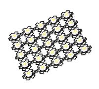 Riuulity 25PCS 3W 3.2-3.4V High Bright Integrated Chip Light Source LED Bead Spotlight Bulb, Aluminum Substrate, Start, Traffic, Landscape, Advertising (30000-35000K)