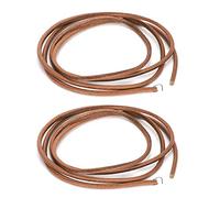 Riuulity 2Pcs Sewing Machine Belt, Cowhide Leather Strong Durable with Hook Connector, for Old Fashioned Foot Operated Sewing Machines Like Flying Man Peony (Brown)