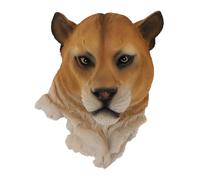 Riuulity 3D Animal Head Statue, Realistic Wildlife Sculpture, Handcrafted Wall Decor, Resin Art for Living Room, Bedroom, Bar, with (Leopard)