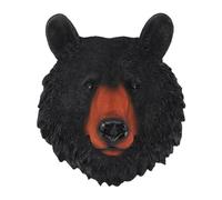 Riuulity 3D Animal Head Statue, Realistic Wildlife Sculpture, Handcrafted Wall Decor, Resin Art for Living Room, Bedroom, Bar, with (Bear Approx. 18 X 10cm / 7.1 X 3.9in)