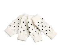 Riuulity 4Pcs Dog Elbow Protector Pet Joint Protection Socks Soft High Stretch Fabric with Cute Polka Dot Design for Dogs Ankle Support (L)