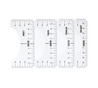 Riuulity 4pcs T Shirt Ruler, Clear Scale Glossy Corners Plastic Alignment Tool with Accurate Measurement, for Sewing Enthusiasts Household Clothes Flatness Engineering Angle
