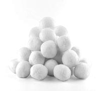 Riuulity 5cm 20PCS Artificial Snow Toy Balls Fluffy White Fake Snowballs Safe Versatile Holiday Decoration Rugged Green Reusable for Indoor and Outdoor Activities Crafts Games