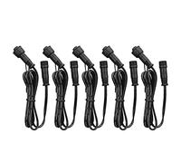 Riuulity 5PCS Extension Cable Wire for Deck Light, 1m 39.4in Length 2 Pin IP67 Extension Cord with Male and Female Connector for Solar Shed Pendant Garden Spike Lights