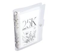 Riuulity 6 Hole Budget Savings Challenge Book Money Saving Tracker with Concealed Compartment for Cards Cash ID Lightweight Portable PVC (2.5k)