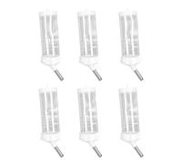 Riuulity 6 Pack Small Animal Water Bottles with Stainless Steel Roller Ball Nozzle Proof Design for Hamster Guinea Pig Hedgehog Rabbit