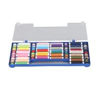 Riuulity 64 Colors Polyester Sewing Thread Set 50 Yards Thread Spools for Sewing Machine Crafts Embroidery with Strong Durable for Hemming Stitching Hand Weaving Machine