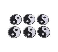 Riuulity 6PCS Yin Yang Patch Embroidered DIY Cloth Patches, Cotton Sewing Patches for Shirts Hats Wallets, Personalize Your Style, Perfect for Birthday or s