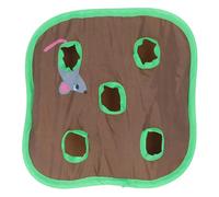 Riuulity 9 Holes Cat Tunnel Toy, Interactive Puzzle Exercise Toy with Bell for Loneliness Reduction Collapsible Polyester Fabric