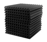 Riuulity Acoustic Foam Panels 12 Pack 12 Sq Ft Wedge Soundproofing Sheets 1 Inch Thick with High NRC 0.75 for Studio Noise Reduction and Echo Control (a)