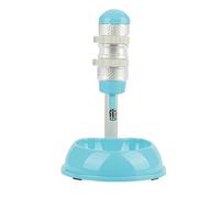 Riuulity Adjustable Dog Bowl Feeder for Pets, Safe Eco-Friendly Non-Toxic Dispenser, 500ml Water Bottle, 1,800g Food Bowl, Easy to Clean, Fits Various Size Dogs, Food Grade Plastic Material (Blue)