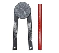 Riuulity Angle Finder Miter Saw Protractor 360 Degree Rotatable Measuring Tool with Engraved Scales for Woodworking Carpentry and Pipeline Work Plastic ABS Lightweight Portable